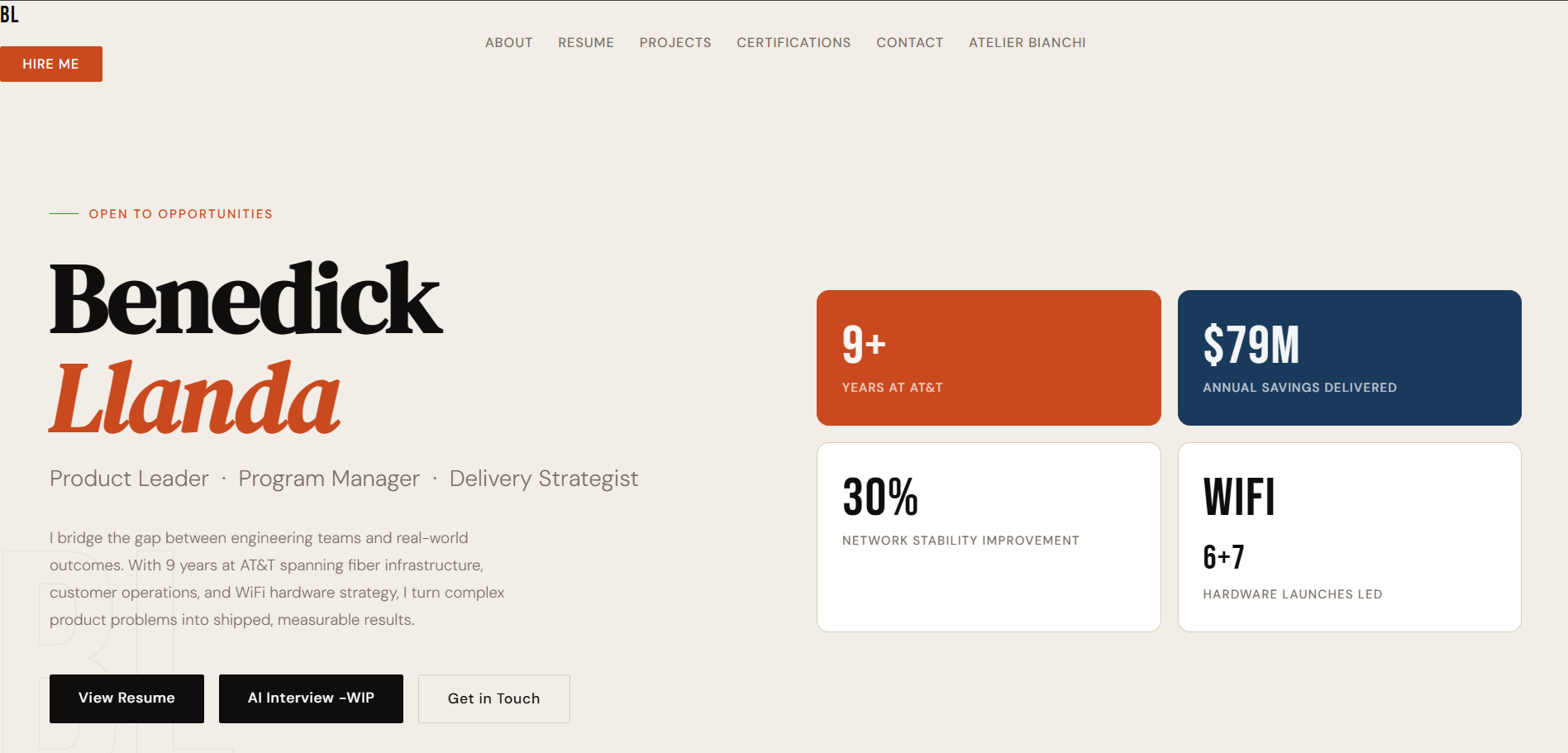 Personal Career Portfolio preview